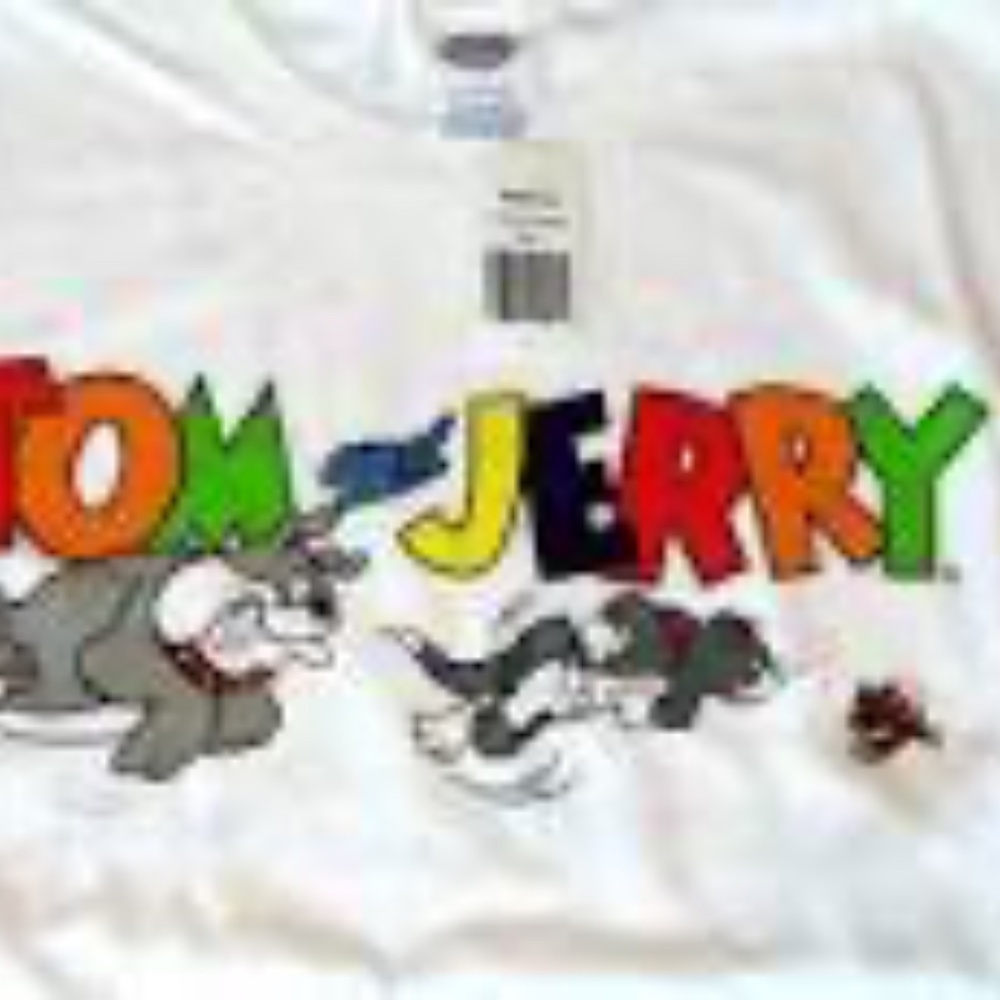 Tom and Jerry white tee shirt L